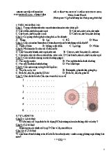 Đề kiểm tra học kì I Sinh học lớp 6 - Năm học 2015-2016 - Trường THCS Cổ Am